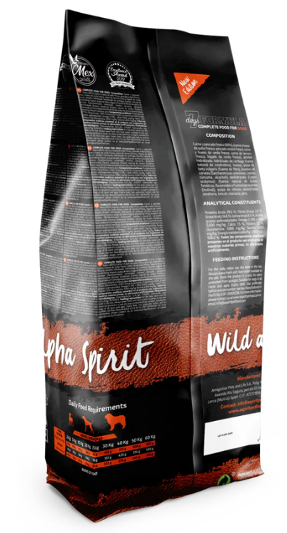 ALPHA SPIRIT ALIMENTO PERROS THE ONLY ONE 7 DAYS FORMULA SACO 12 KG - Imagen 5