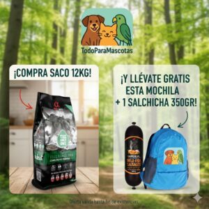 ALPHA SPIRIT ALIMENTO PERROS THE ONLY ONE PATO SACO 12KG+MOCHILA+1 SALCHICHAS DE 350 GR