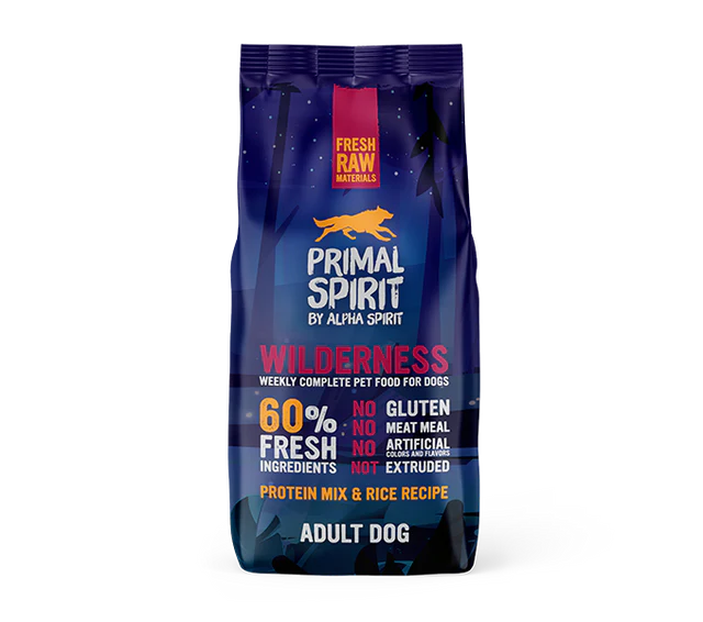 ALPHA SPIRIT Primal 60% Wilderness Alimento para perros SACO 12 KG