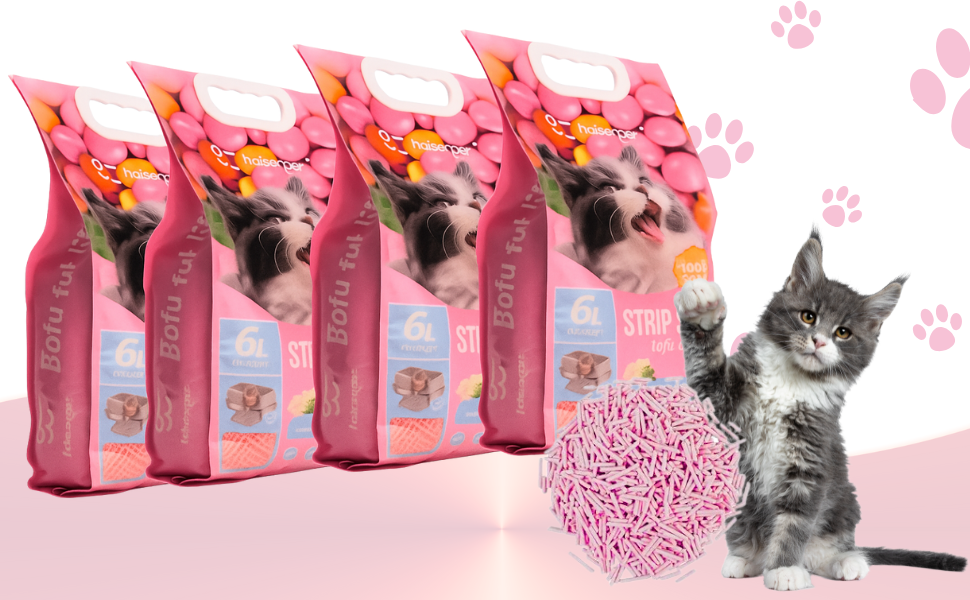 4 UNIDADES DE ARENA TOFU PREMIUM AROMA A CHICLE (6 LITROS,2,6KG) - BIODEGRADABLE - Imagen 4