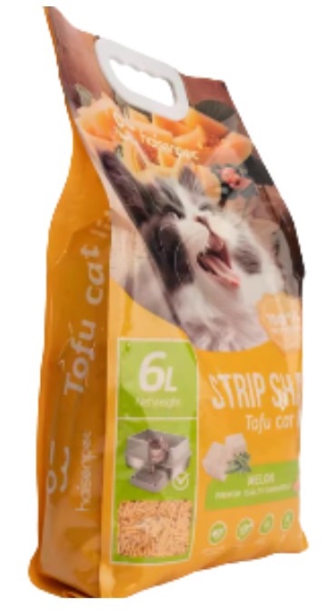 4 UNIDADES DE ARENA TOFU PREMIUM CON AROMA A MELON (6 LITROS,2,6KG) - BIODEGRADABLE - Imagen 4