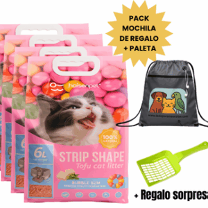 4 UNIDADES DE ARENA TOFU PREMIUM AROMA A CHICLE (6 LITROS,2,6KG) - BIODEGRADABLE