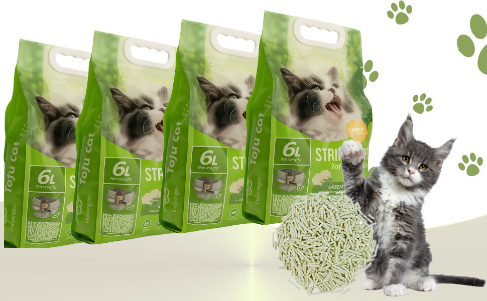 4 UNIDADES DE ARENA TOFU PREMIUM CON AROMA A TÉ 6 LITROS (2,6KG) - BIODEGRADABLE - Imagen 3