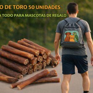 ALPHA SPIRIT NERVIO DE TORO PARA PERRO 15CM - PACK DE 50 UNIDADES+MOCHILA 2026