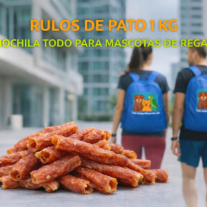 Rulo de Pato 1 kg – Snack Natural para Perros+MOCHILA 2026