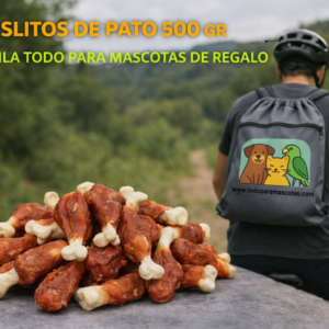 Muslitos de Pato 500 g – Snack Natural y Sabroso para Perros+MOCHILA 2026