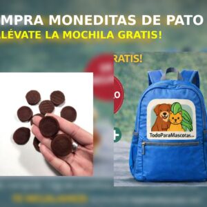 Moneditas de Pato 1 kg – Snack Natural y Blando para Perros+MOCHILA 2026