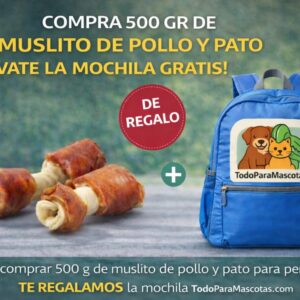 Muslitos de Pollo y Pato 500 g – Snack Natural y Sabroso para Perros+MOCHILA 2026