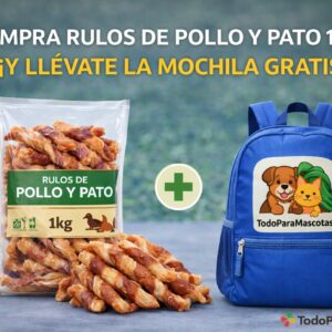 Rulos de Pollo y Pato 1 kg – Snack Natural para Perros+MOCHILA 2026