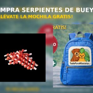 Serpientes de Buey 500 g – Snack Natural y Duradero para Perros+mochila 2026