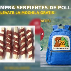 Serpientes de Pollo y Calcio 500 g – Snack Natural para Perros+mochila 2026