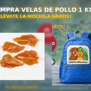 Vela de Pollo con Palo 1 kg – Snack Natural para Perros+mochila 2026